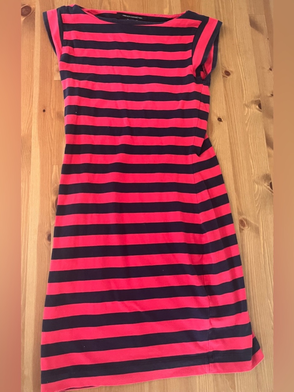 French Connection red and navy Striped jersey Dress size 6